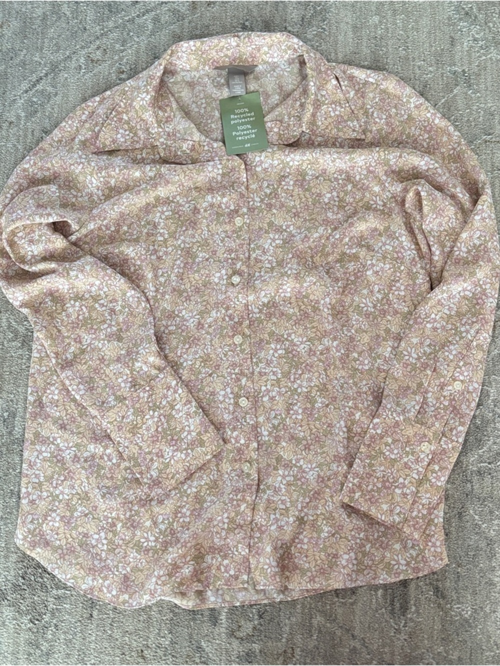 H&M Pink Floral Button-Down Shirt